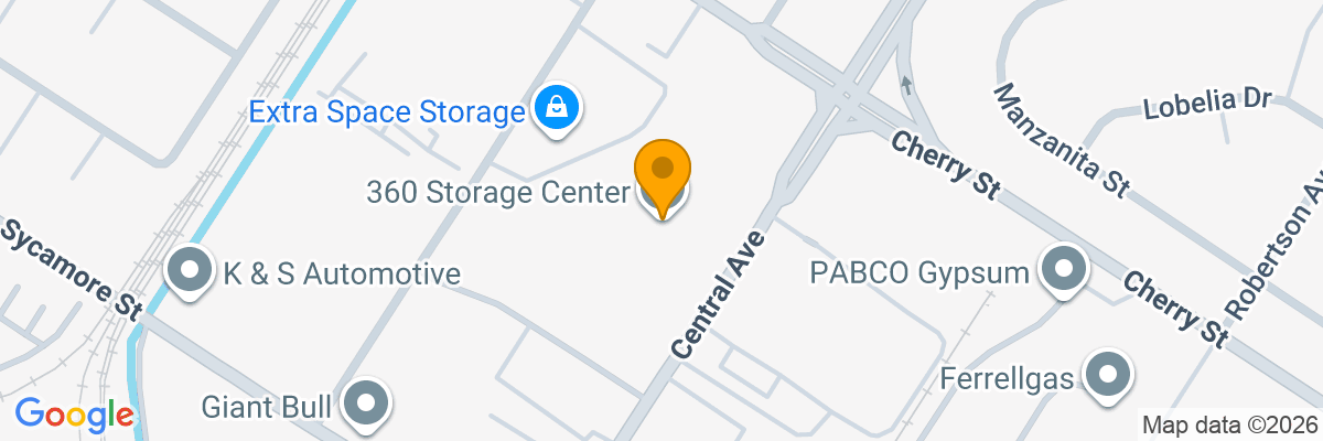 Map showing facility locations